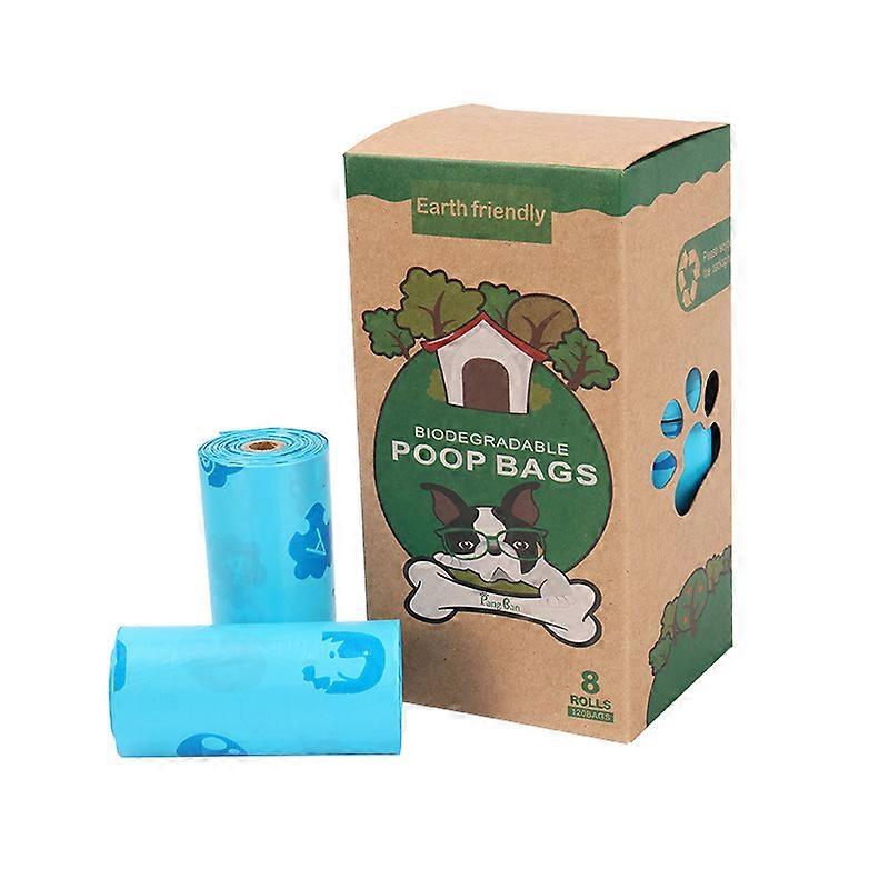 Biodegradable Dog Poop Bag - Waterproof Bag with Handles - Refill Bags - Easy Open - Dog Poop Bag 22x35cm, 8 Rolls