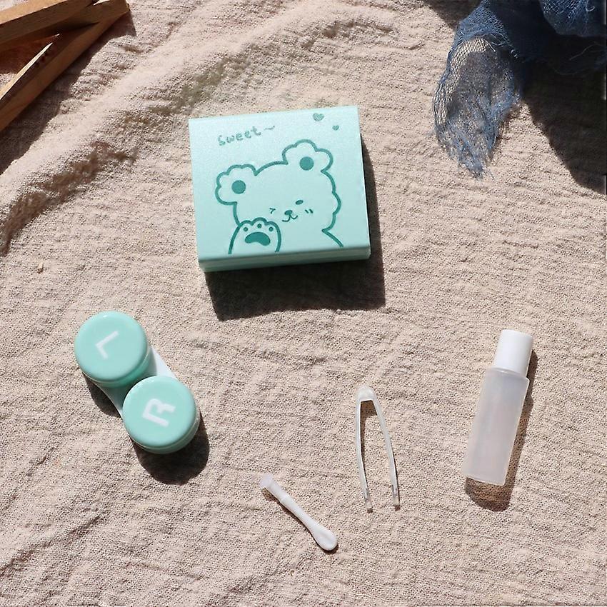 Contact Lens Care Vision Care Noble Cute Contact Lens Case Contact Lens Set Contact Lens Set Ladies Color Contact Lens (Random Color)