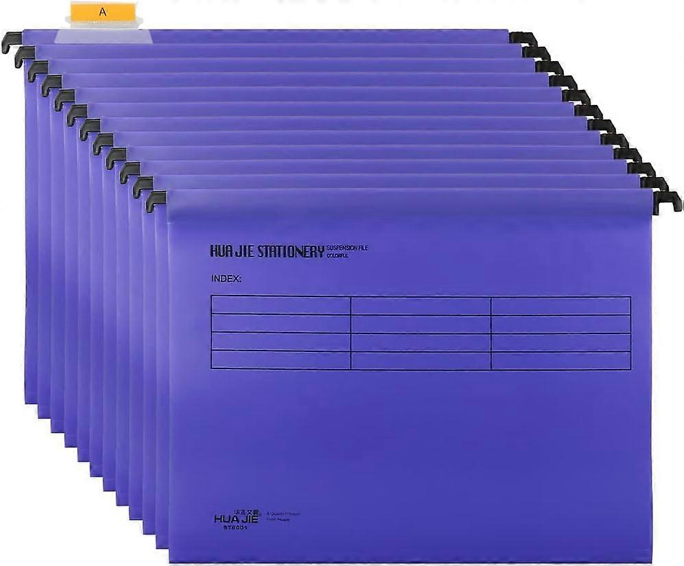 A4 Suspension Files with Tabs and Card Inserts for Filing Cabinets, Polypropylene A4 Hanging Filing Storage Folders Interior Folders for Office Home S
