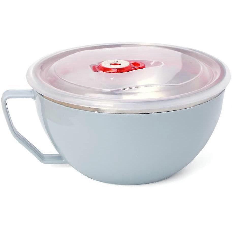 ステンレススチール製パスタボウル、蓋付き、ブルー