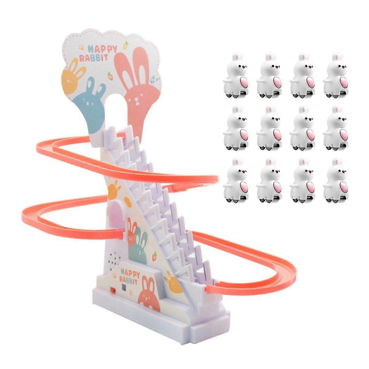 Bunny Climbing Stairs Track Automatic Slide Macey Bunny Climbing Stairs Children'S Toy, with Music