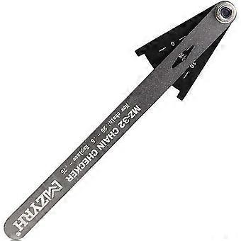 Portable Bike Chain Checker Wear Indicator Gauge Cycling Chain Repair Tool Bicycle Accessory, Silver Grey
