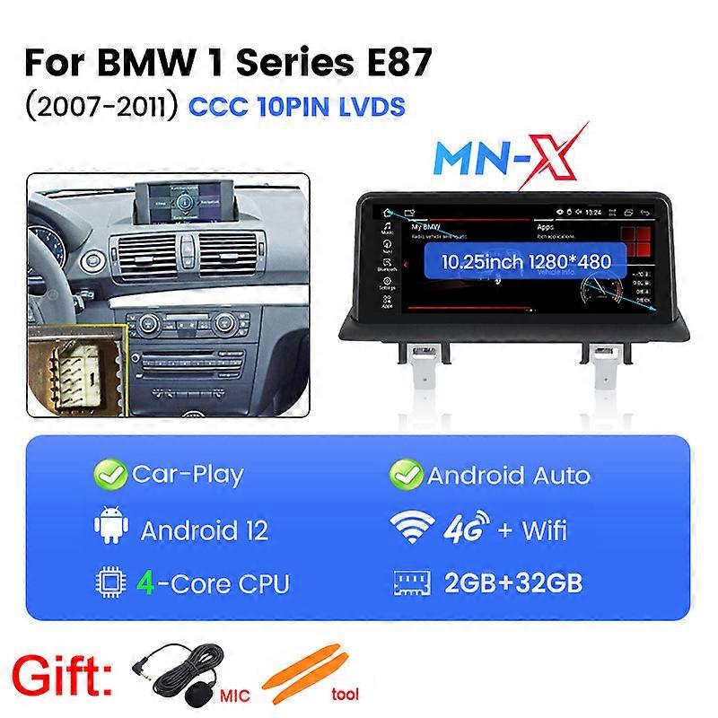 Navifly ID8 Android Tout en un Autoradio Stéréo Pour BMW Série 1 E87 E81 E82 E88 CCC CIC Carplay Auto GPS système intelligent BT