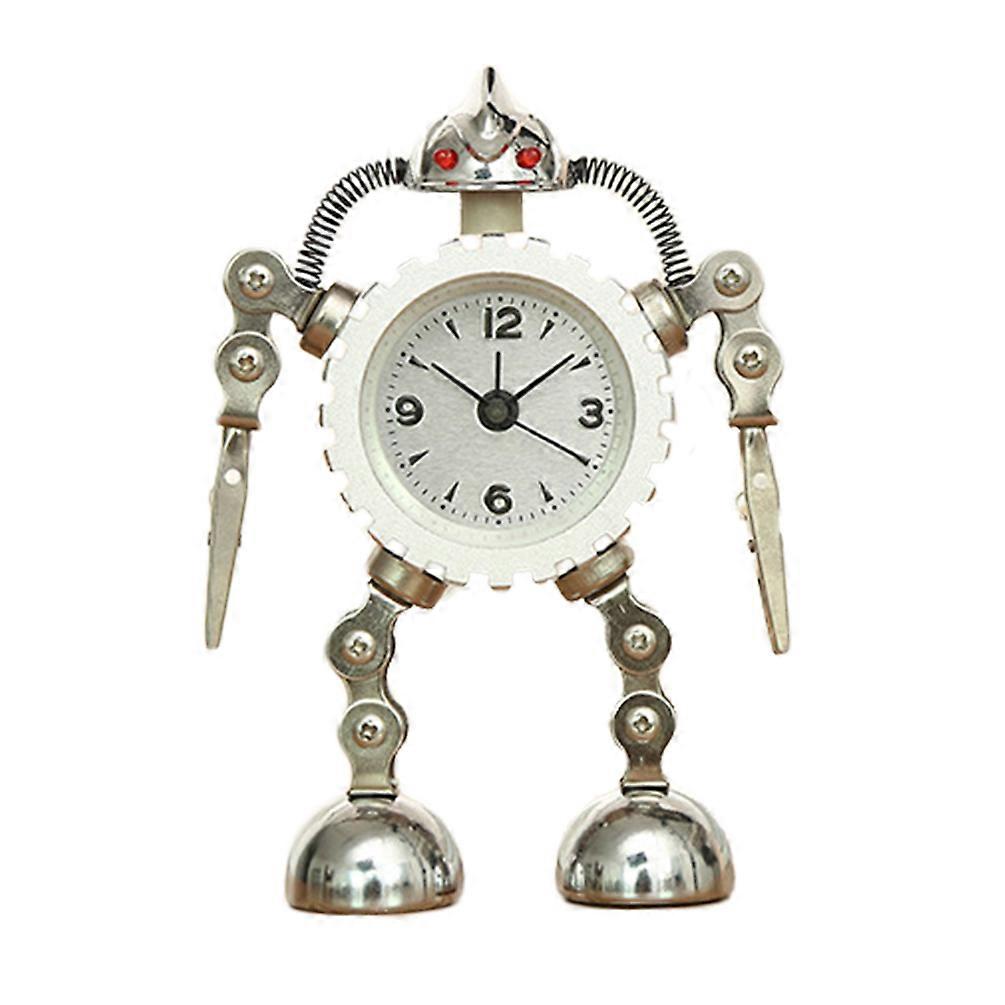Creative alarm clock robot clock Large desk clock White