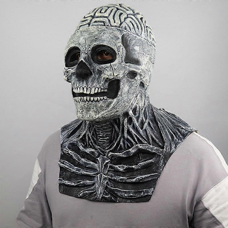 Creepy Skull Masque Reusable Latex Headgear Halloween Cosplay Costume Props for Festival Party Masquerade New