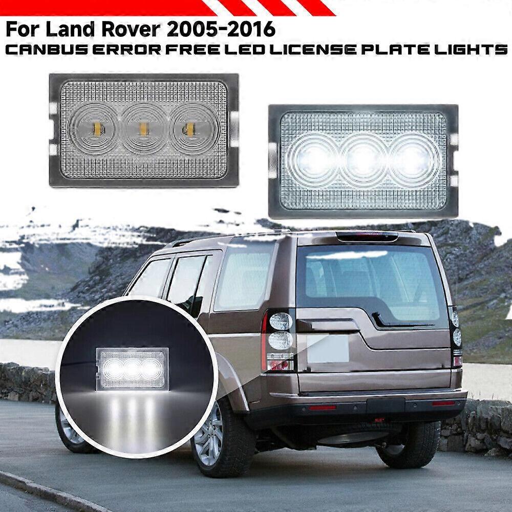 2X White LED License Plate Number Light For LAND ROVER LR2 / LR3 / LR4 / RRS