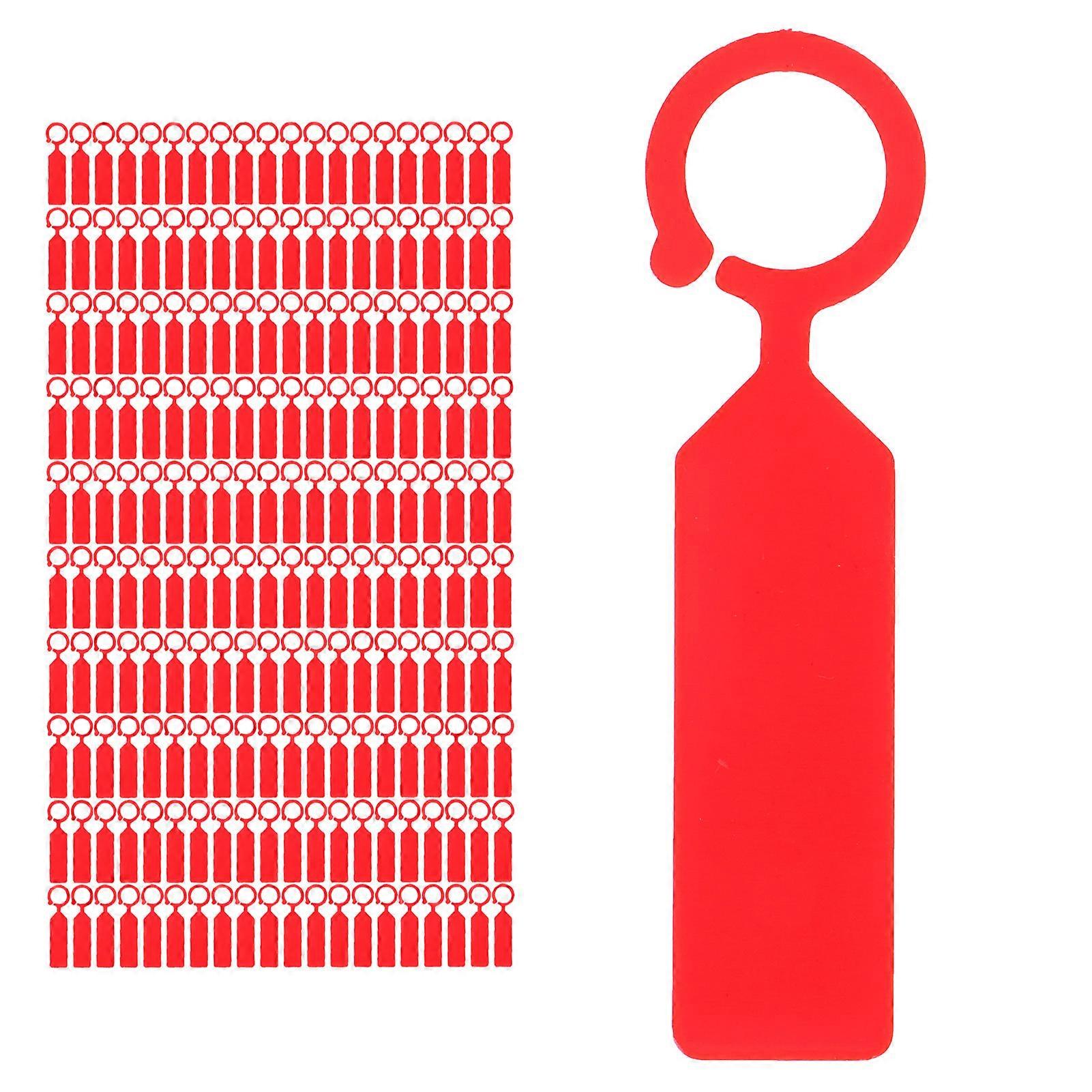 100Pcs Gardening Plant Tree Hanging Flower Labels Sign Markers 11x2.4cm Red Accessory