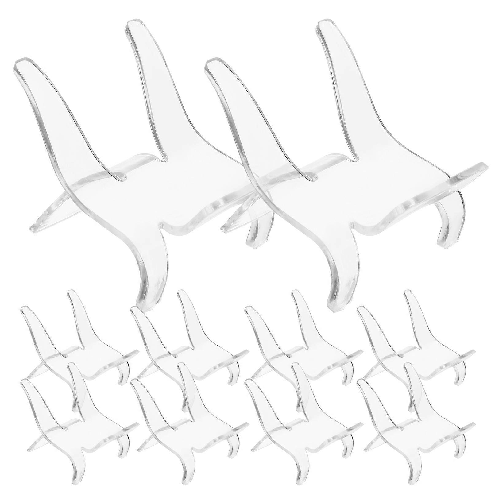 10pcs Clear Display Stand Minéraux Gemstones Display Holder Specimens Support Base