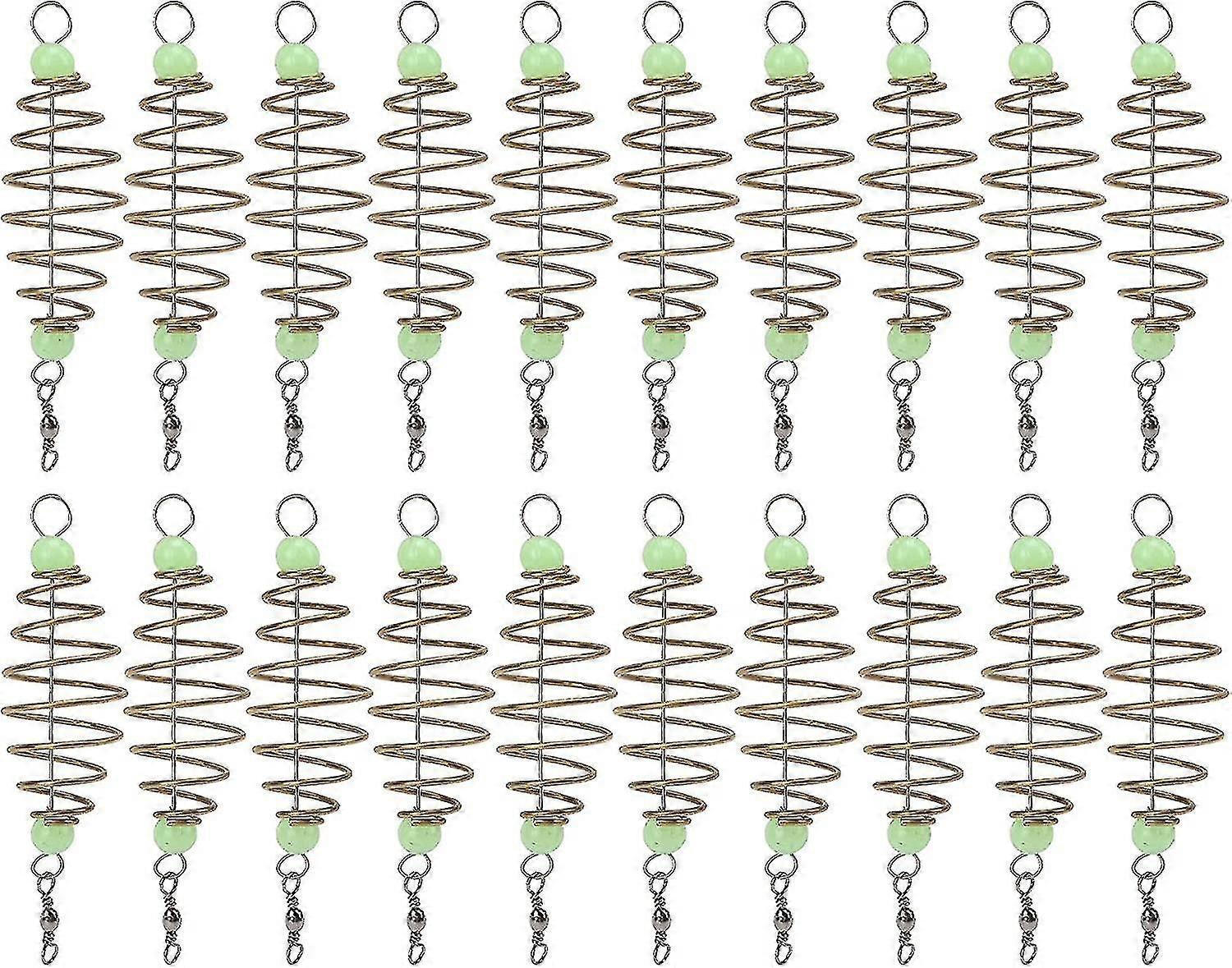 20 Pack Angeln Feeder Köder Käfig Olive Spring Angeln Feeder Köder Käfighalter