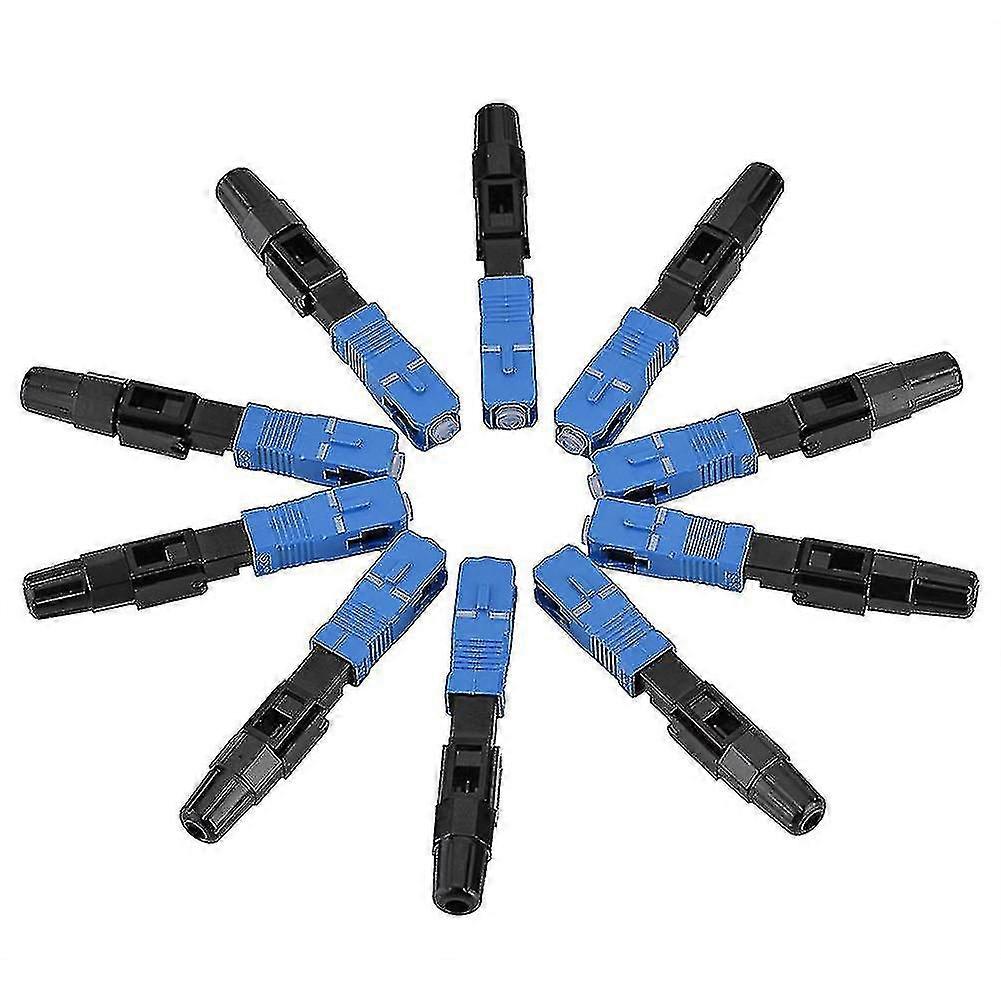 10pcs Single Mode SCUPC Optic Fiber Quick Connector Fast Adapter for FTTHODF