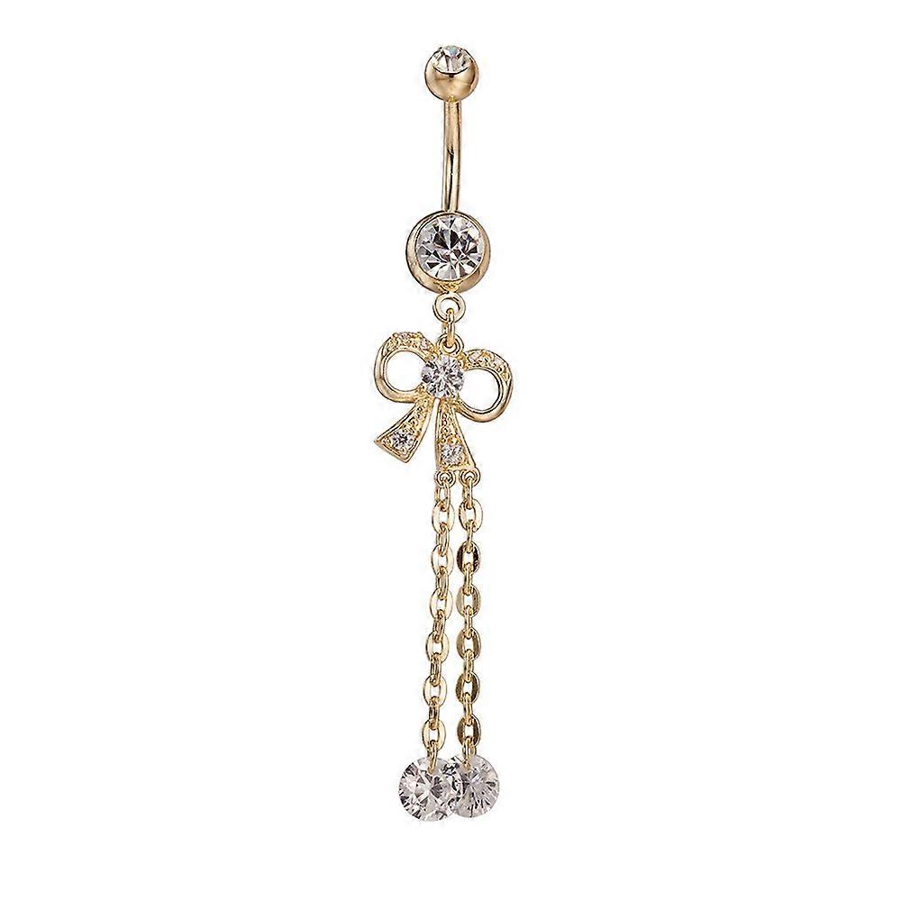 Navel Nail Ring Long Bowknot