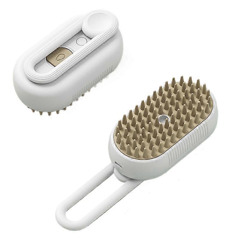 Pet Electric Spray Comb Cat Steamy Brush Handle White