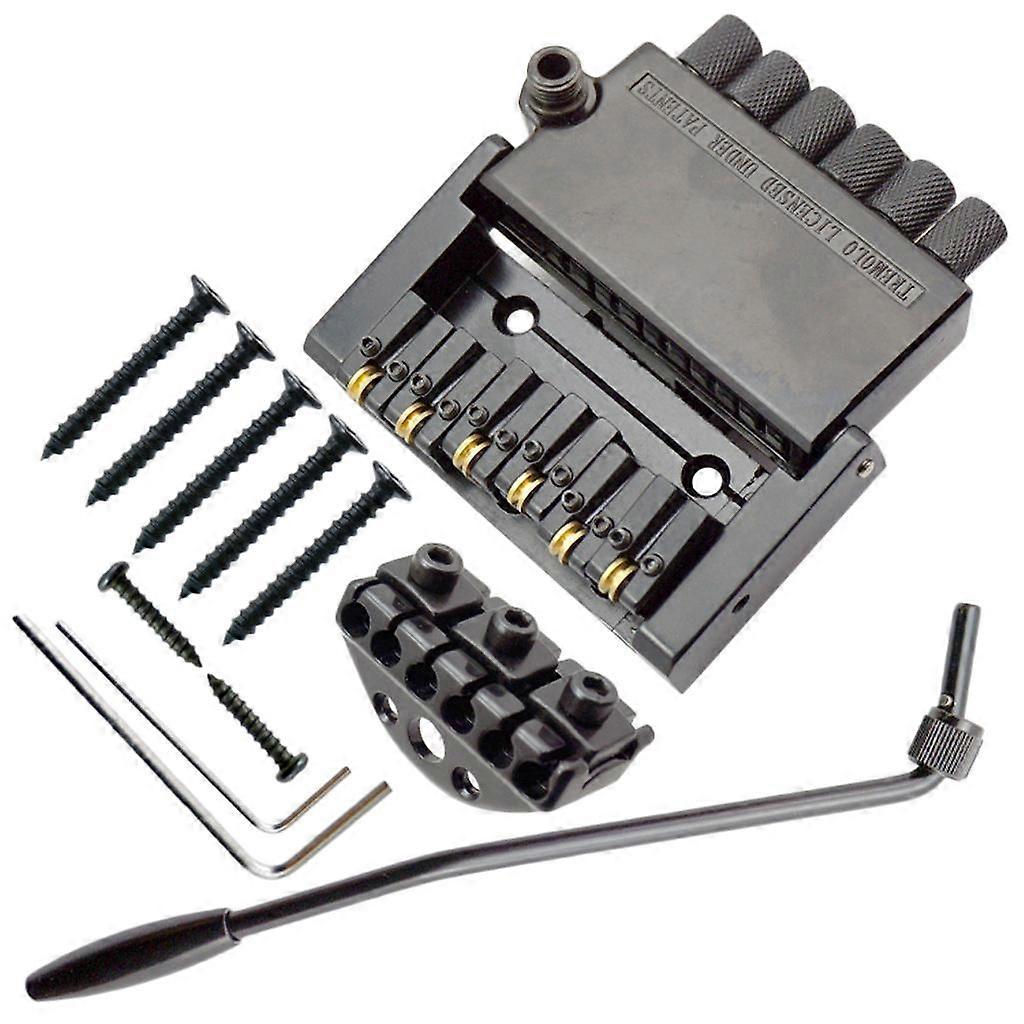 1 Set 6 String Removable Roll Ball Headless Electric Guitar Iron Saddle Bridge Tailpiece