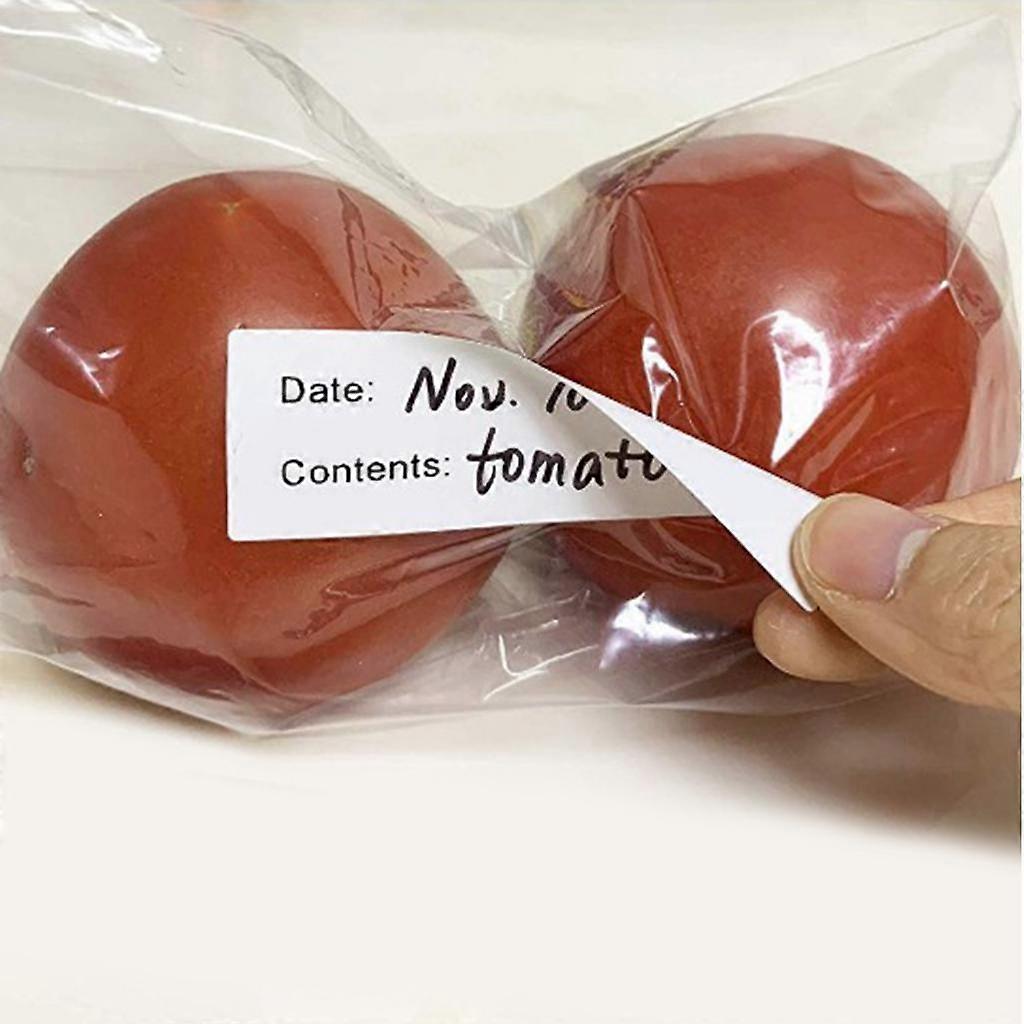6x 125Pcs Food Labels, Removable Sticker with Large Writable Surface,Great for Meal