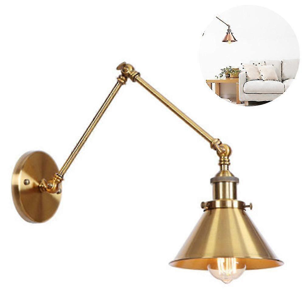 E27 Industrial Wall Light Adjustable Swivel Arm Wall Light,gold