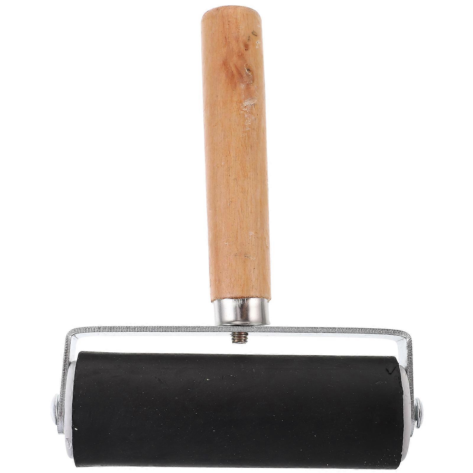 Rubber Roller Brayer Printmaking Craft Projects Ink and Stamping Tools (Black)