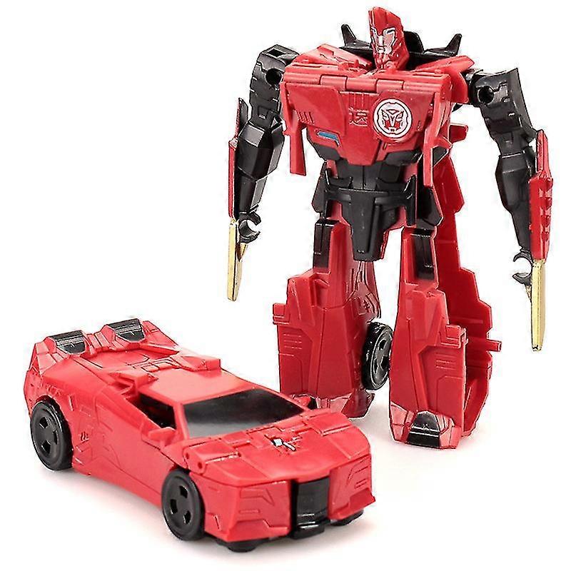 Transformace hračky auto děti 12cm transformace robot kit hračky modely 2 v 1 jeden krok model deformované auto hračka pro chlapce dárek
