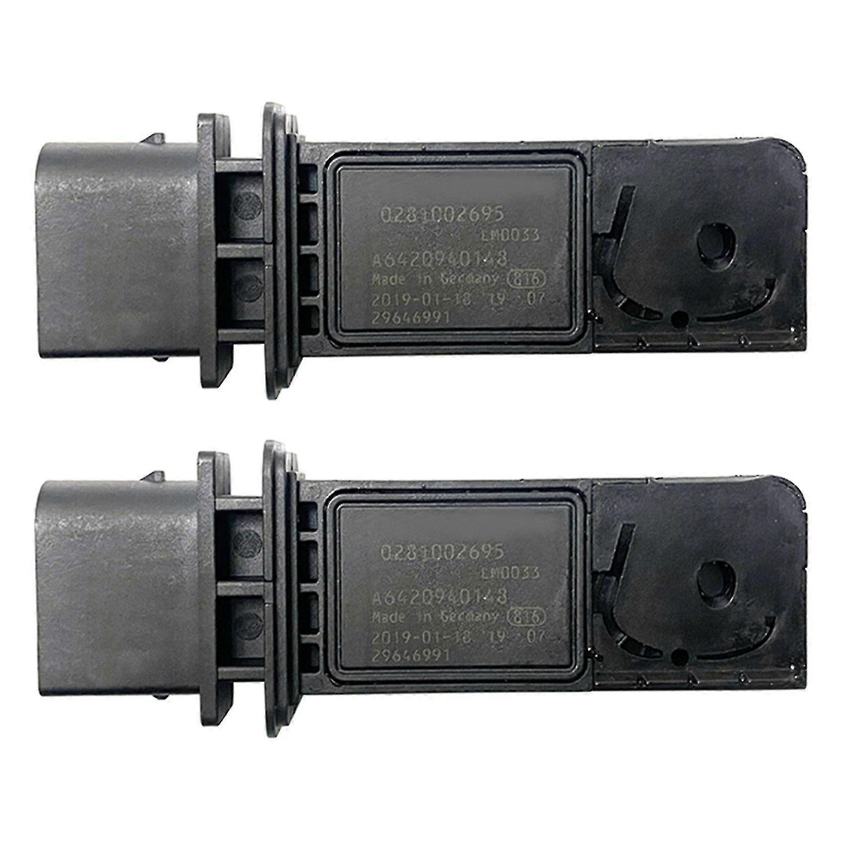 2x bil luftstrøm meter sensor massesensor 0281002695 A6420940148 for