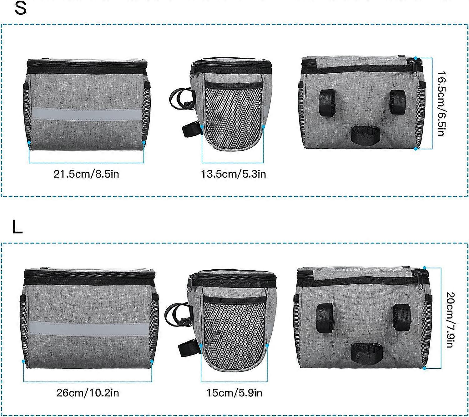 MOSISO Waterproof Bike Handlebar Bag 2.5L - Multifunctional Cycling Front Pouch, Crossbody & Frame Bag - Black