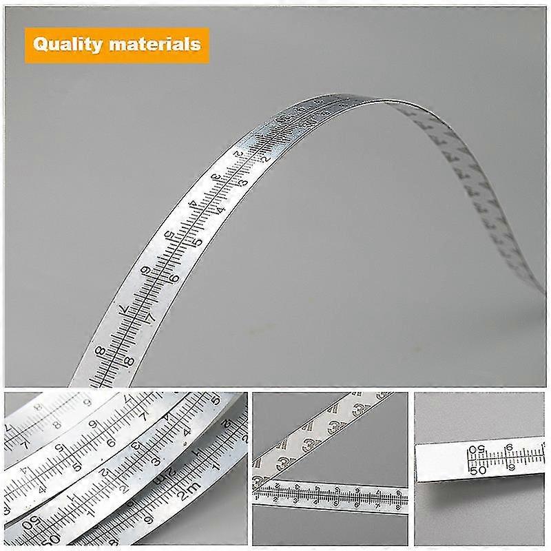 Bidirectional Miter Track Tape Measure Self Adhesive Steel Ruler Metric Measuring Tape For T-track Table Saw Woodworking Tw