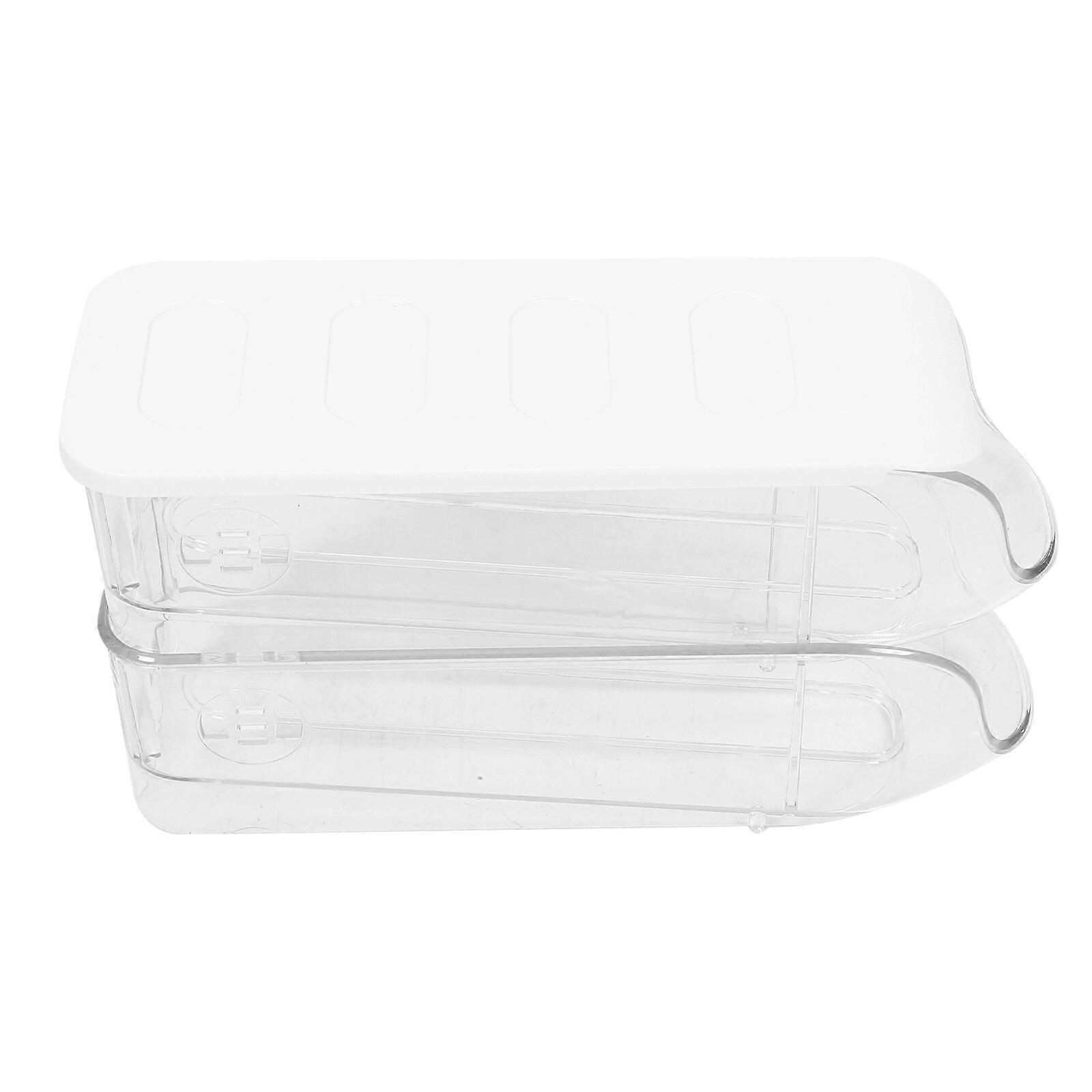 2pcs Egg Holder Egg Fridge Organizer Stackable Egg Tray Egg Storage Container