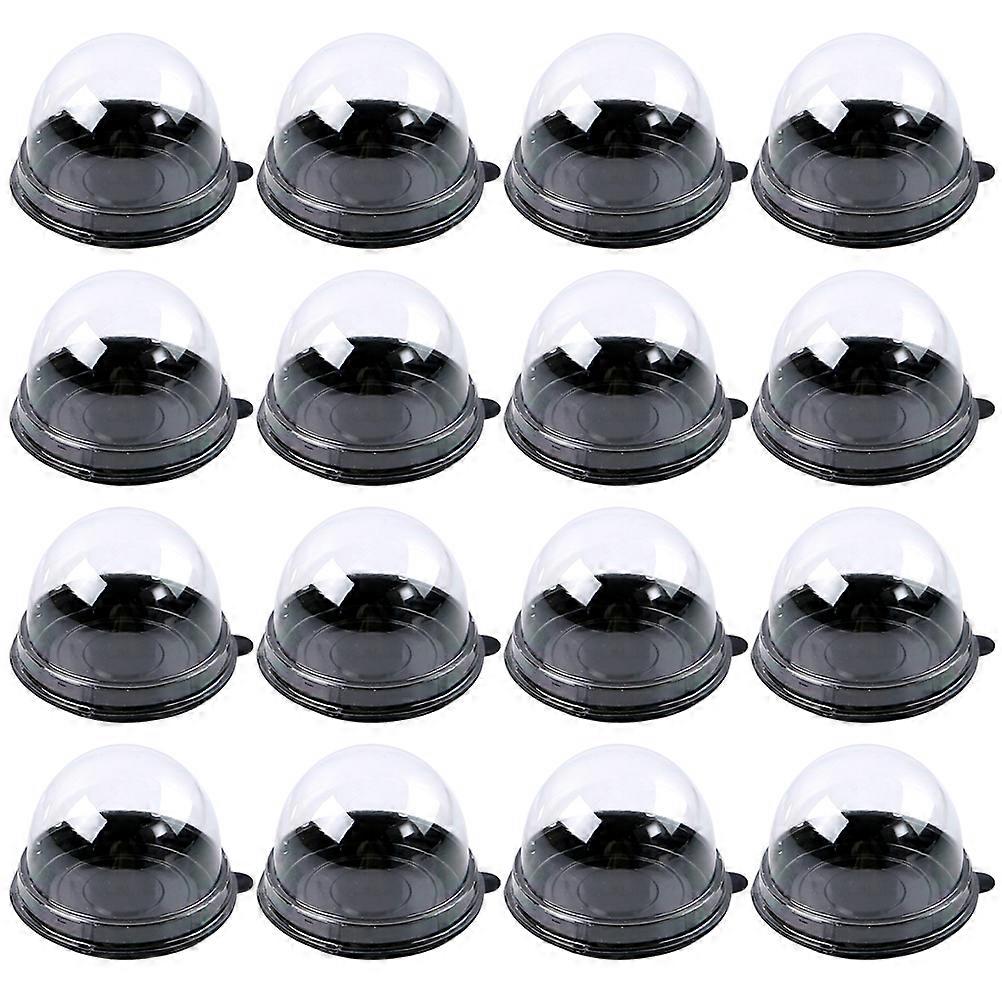 200pcs Round Shape Mid-Autumn Festival Moon Cake Tray Dessert Box Black Bottom
