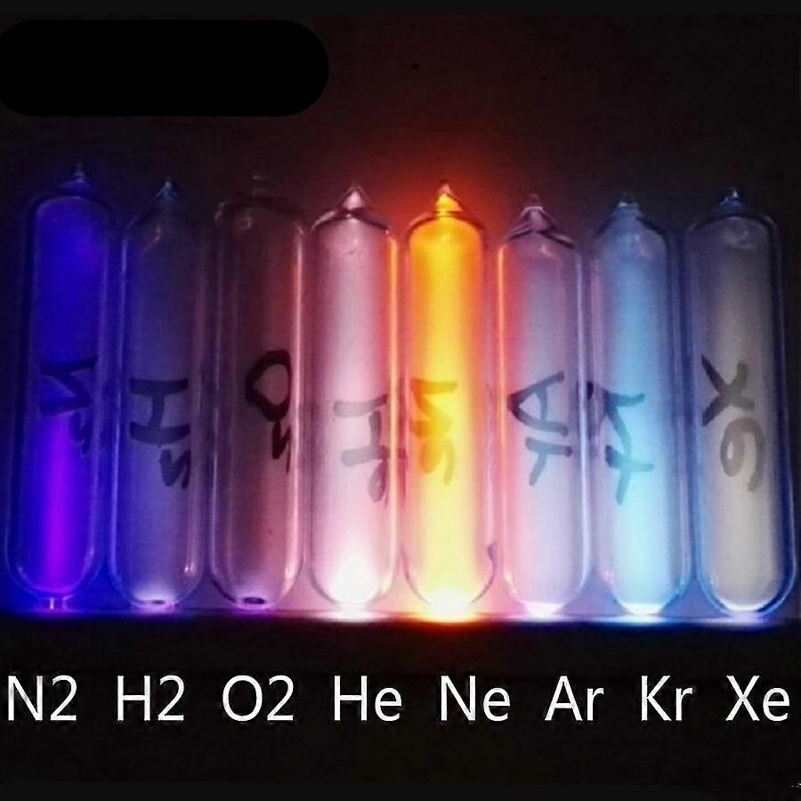 High Purity 99.999% Glass Seal Rare Gas Hydrogen H Helium He Neon Argon Ar Xenon Krypton Luminescent Gas Element Collection Sp