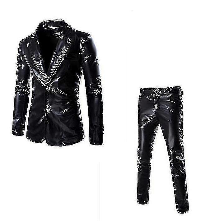 メンズファッションスパンコールカジュアルブレザーウェディイングセレブレーションジャケット