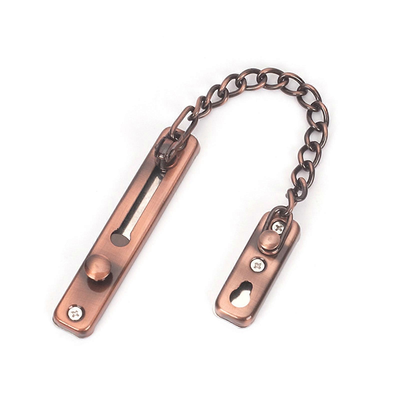 Sliding Door Chain Thick Base Good Stability Stainless Steel No Deformation Easy Installation Polished Surface Door Security Chain for Home Mengxi