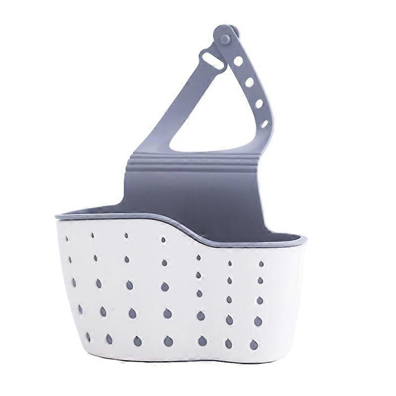 Drain Holder Double-layer Multi-hole Rubber Thickened Large Capacity Sink Rack for Sponge JIKAIX