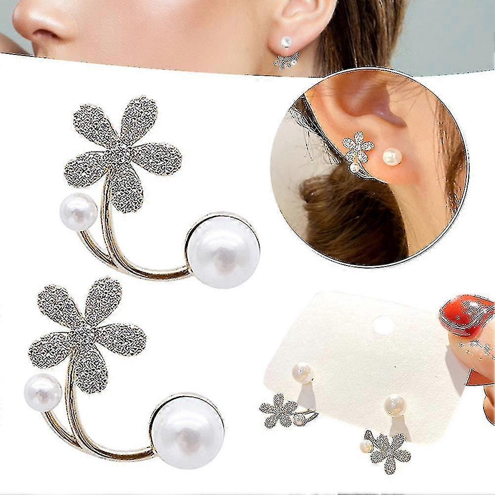 Flower Pearl Earring Fine Workmanship Good And Nice Looking For Dating
