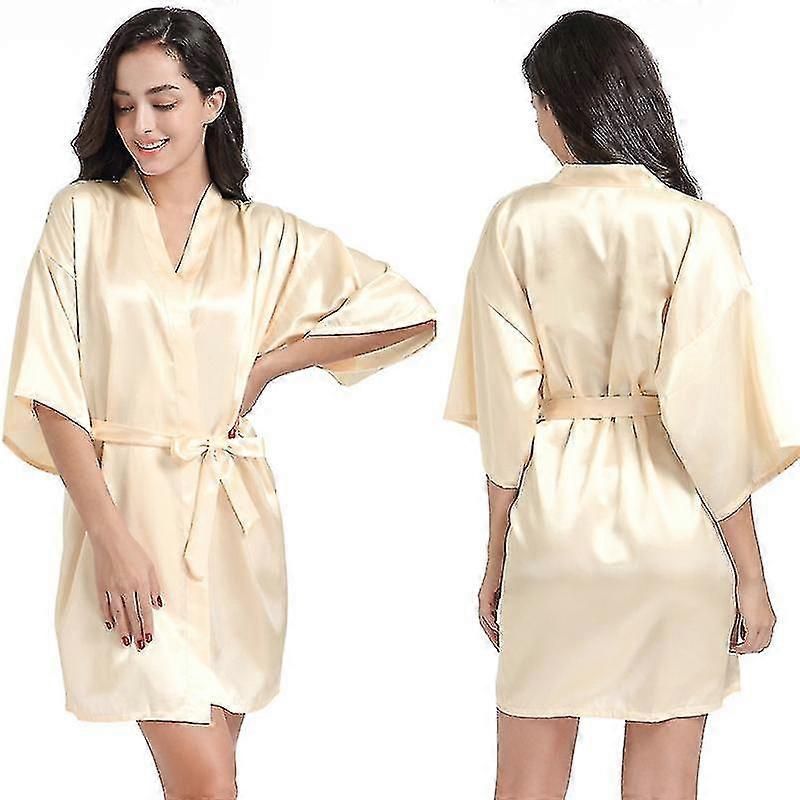 Nattlinne för kvinnor, mjuka kläder lätt brudpyjamas, sneda V halsbröllopsfestrockar 1st