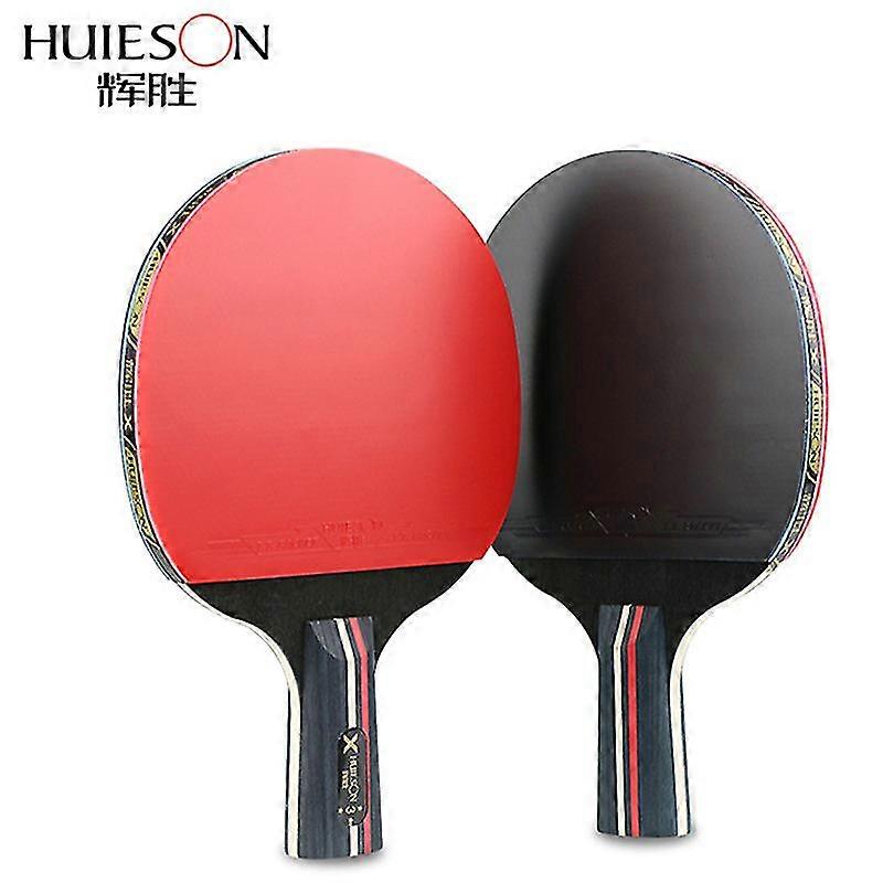 Professional 3star Huieson Table Tennis Rackets With S40+ Balls Rubber Carbon Pingpong Racket Short Long Handle Training Rackets