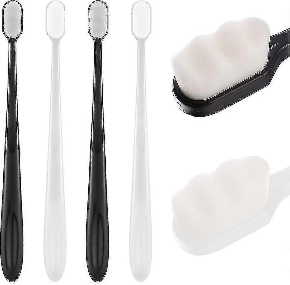 4pcs Soft Micro Nano Brosse à dents manuelle