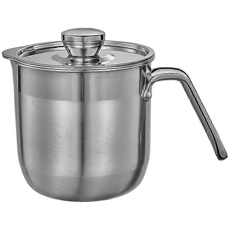 Egg Separator,stainless Steel Egg White Filter With Container Lid For Cooking Baking,large Capacity(1set, Silver)