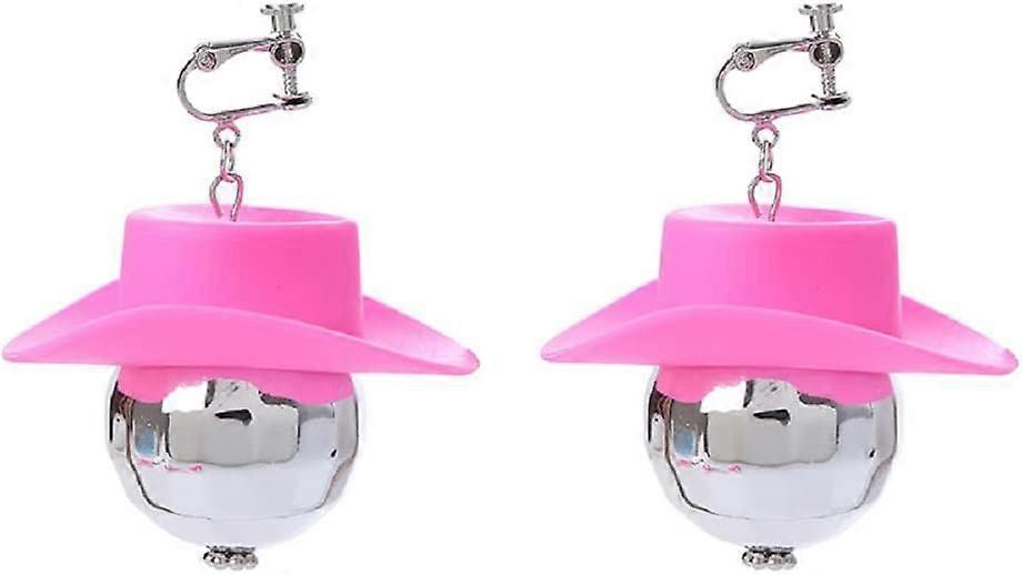 Silver mirror disco ball pendant earrings hook