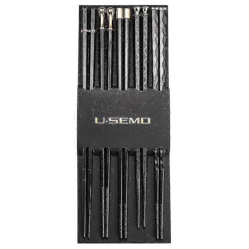 Chopsticks 5 Pairs For Eating Reusable Cooking Chopsticks Set Non-slip Design Chopsticks Kitchen Ns2