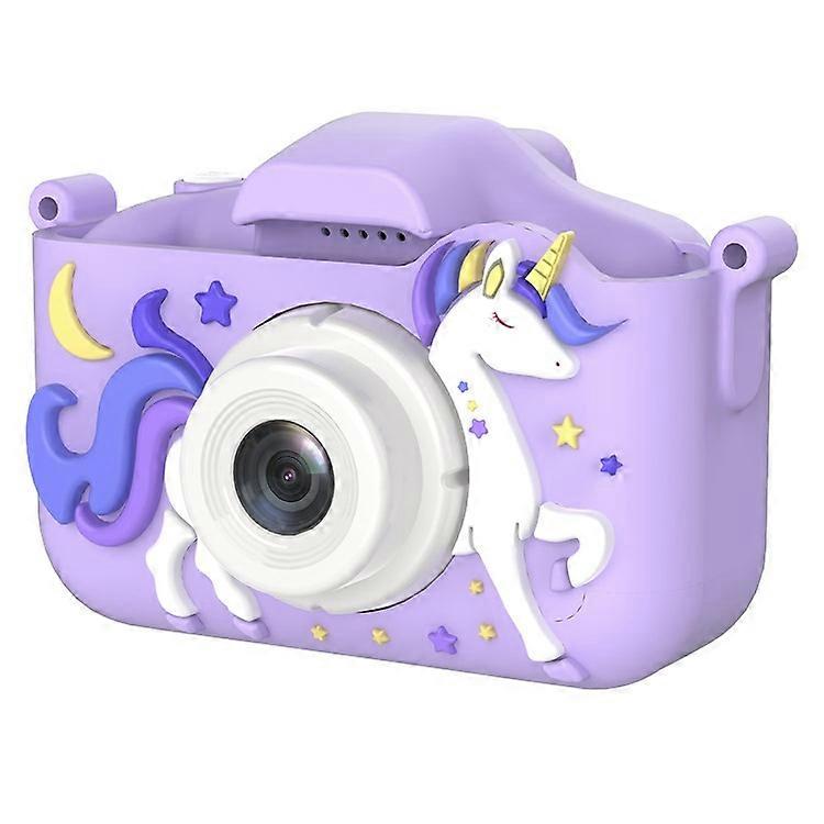 X208 Cartoon Mini 2.0 inch HD Dual Lens Camera Portable Kids Digital Camera with 32G TF Card + Card Reader