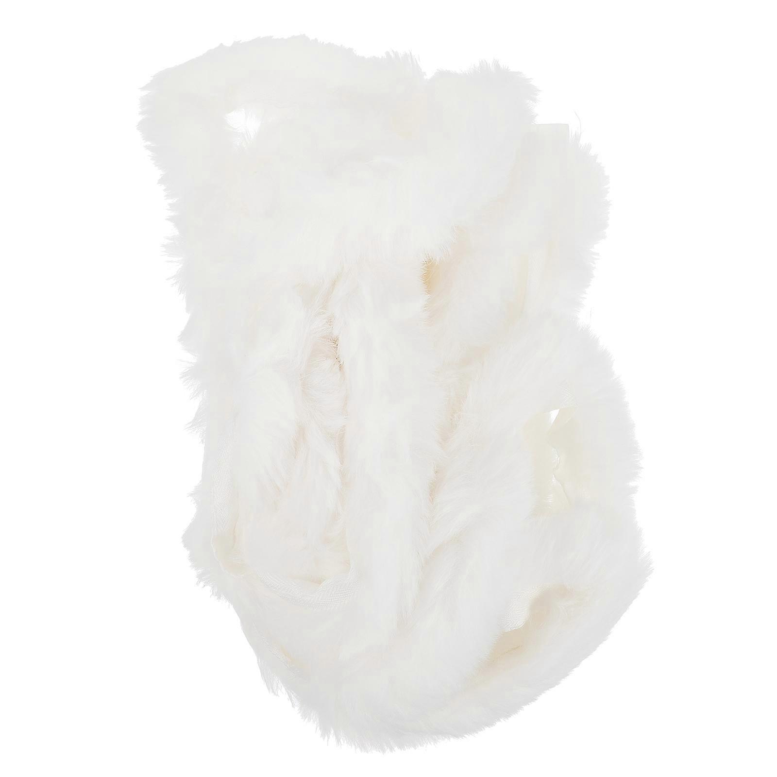 Makrame Dekor Faux Fur Trim Jultomten Kläder Trim Jul Päls Trim Lurvig Julgran DIY Sömnad Päls