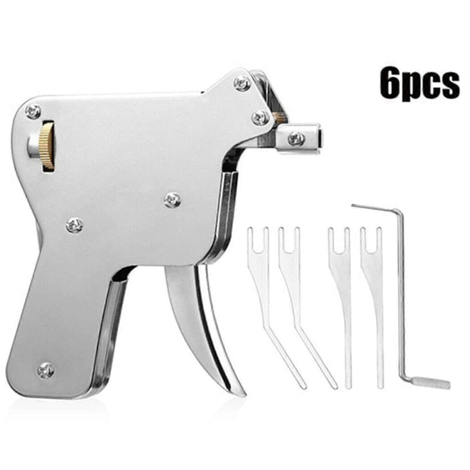Tool Set For Locksmiths Silver Stainless Steel Semi-automatic With Solid Metal Needle Tools