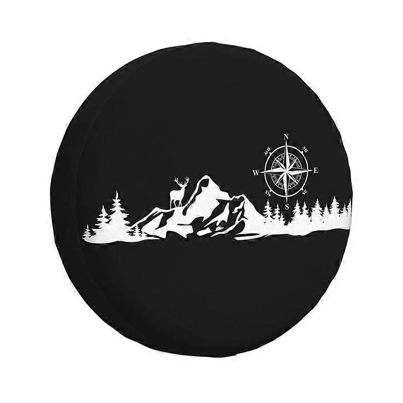 Custom fishing compass tire cover 4wd 4x4 suv camper adventure spare wheel protector for mitsubishi pajero 14" 15" 16" 17" inch