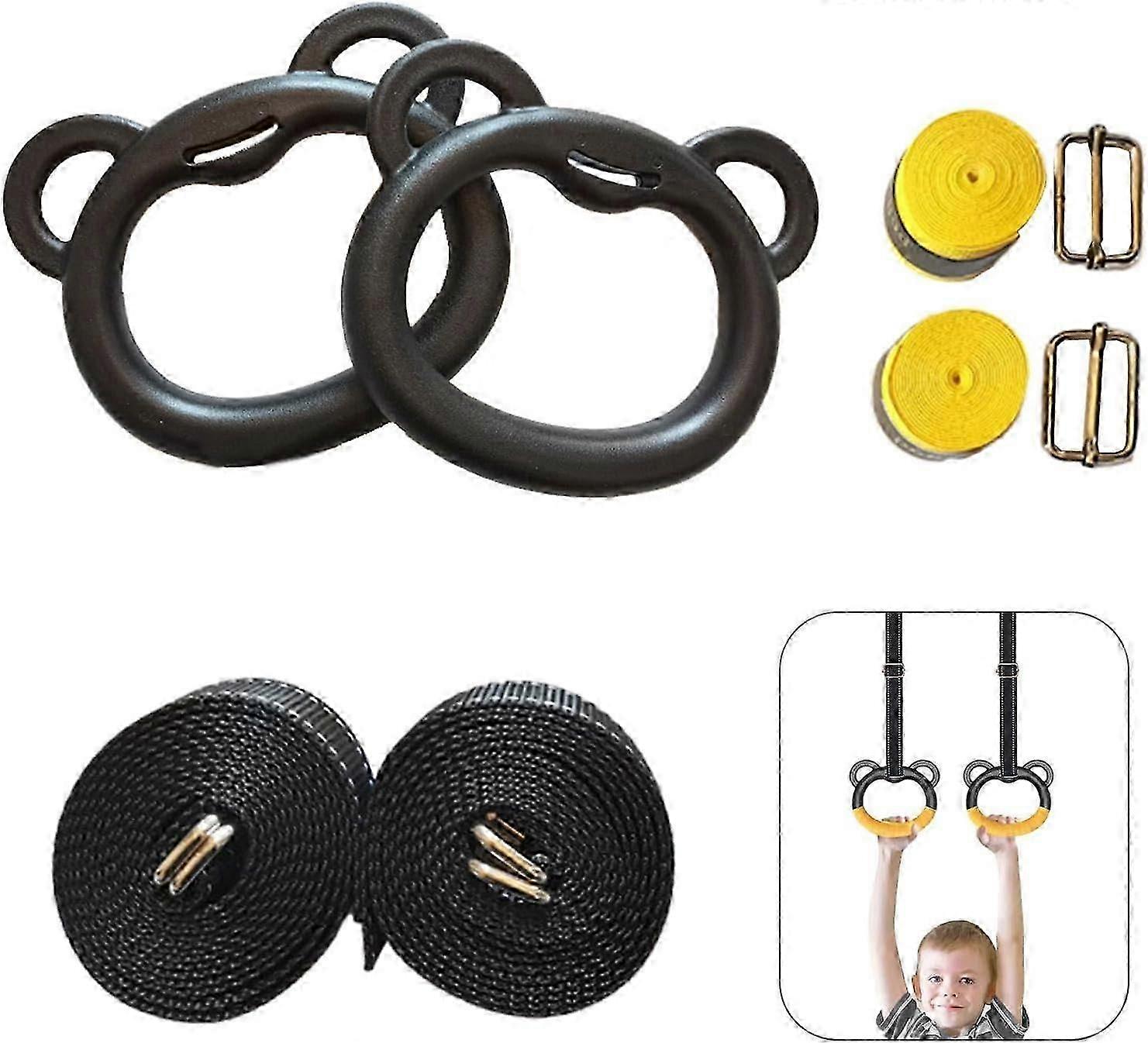 Gymnastikkringer med stropper for barn og kondisjonstrening