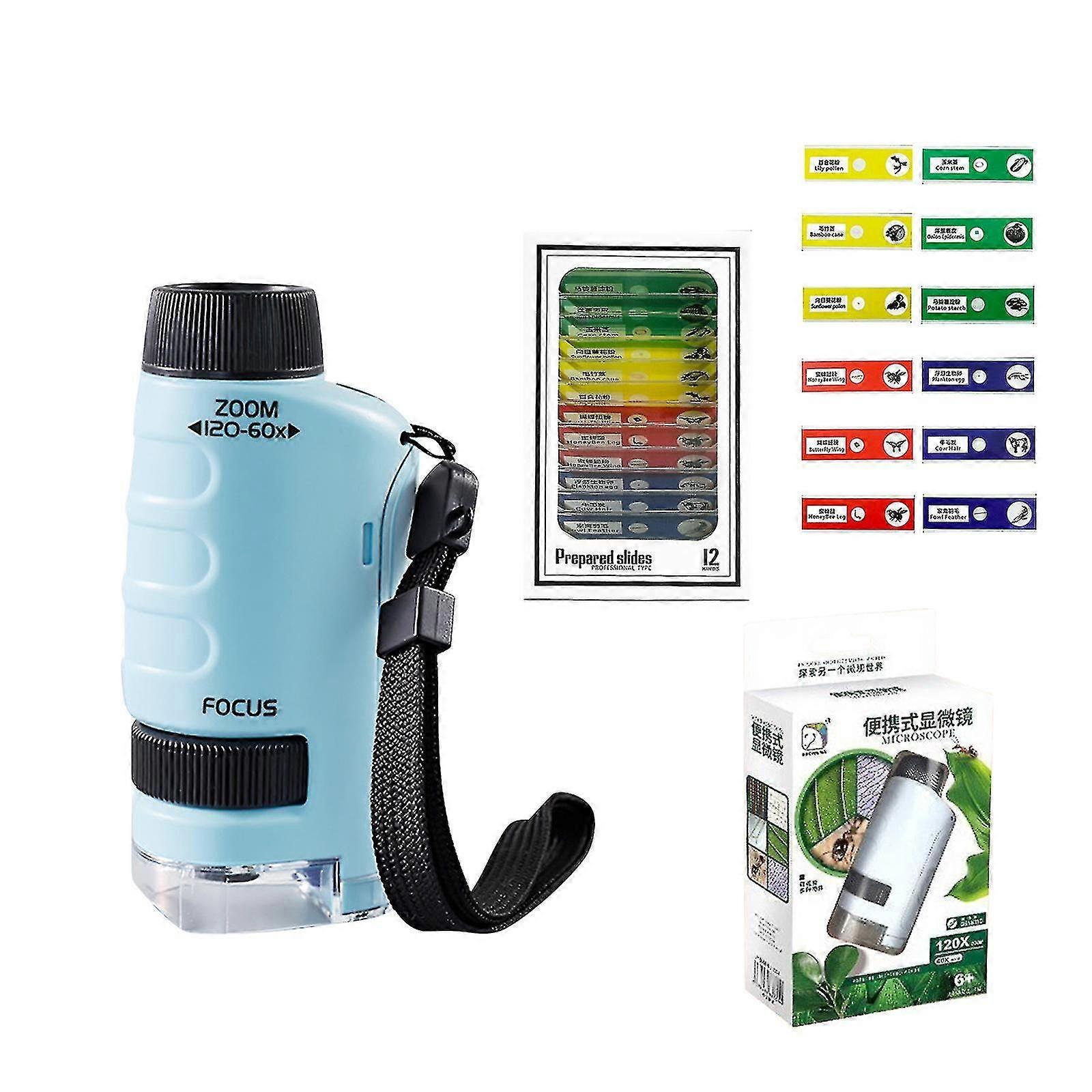 Miniscope Kids, zakmicroscoop voor kinderen, draagbare microscoop