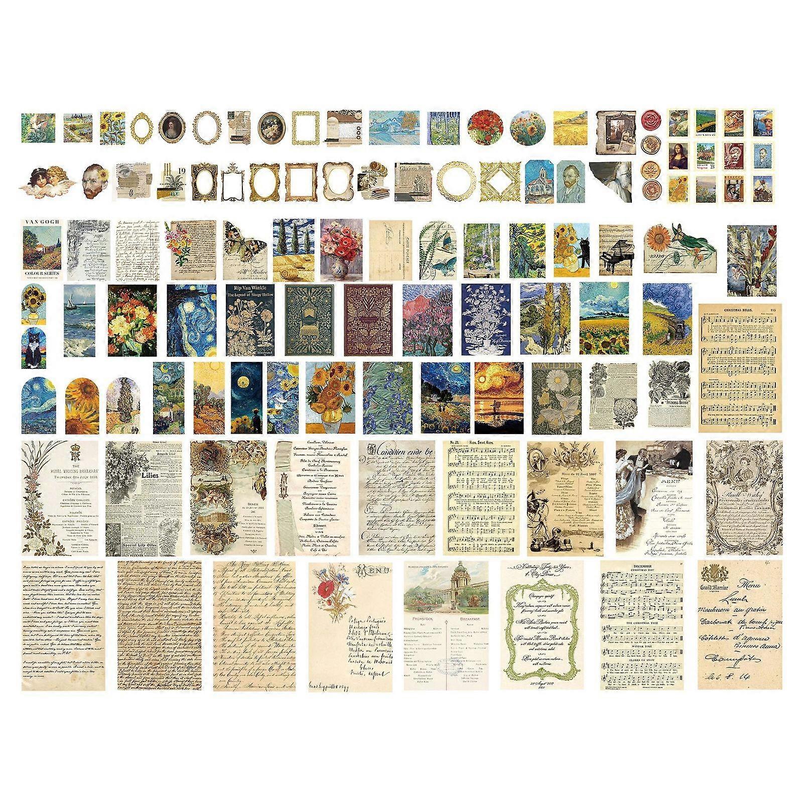 200pcs vintage scrapbook stickers - mixed edition