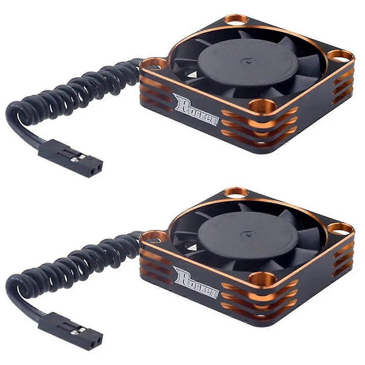 2PCS Motor Cooling Fan 40mm RC Model Heatsink 16000RPM ESC Cooling Fan for 1/10 1/8 RC Car Models