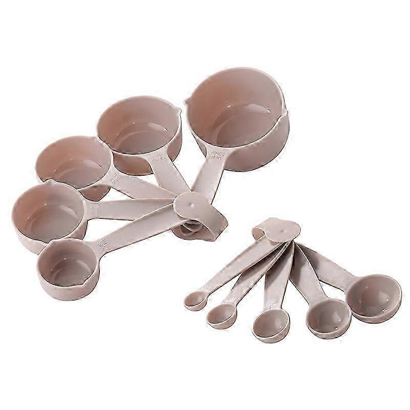 10pcs Measuring Cups And Spoons Food Graded Plastic Stackable Kitchen Utensil Set