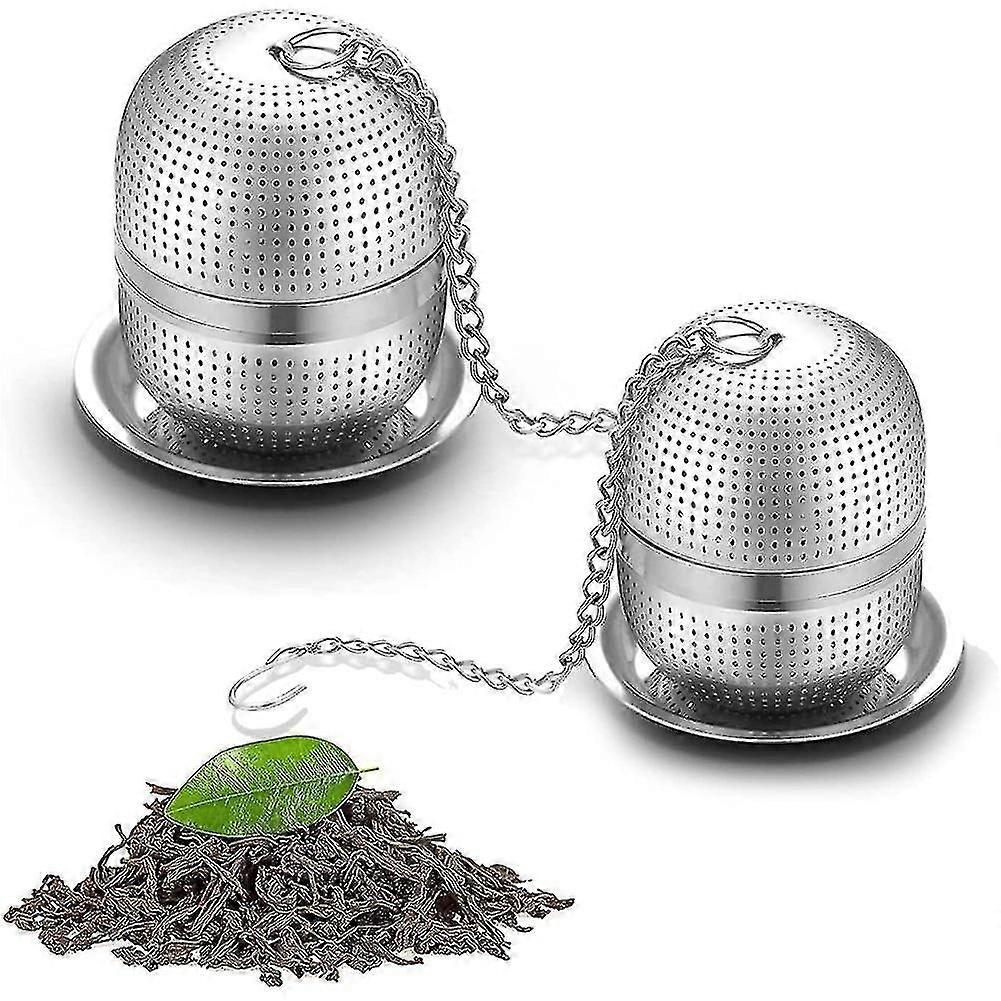 Tea Ball Infuser, 2 Packs Less Steel Tea Ser, Mesh Tea Infuser Threaded Connec
