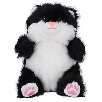 Adorable Stuffed Animal Cat Timeless Companion Fluffy Cuddling Partner Playful Ease Cat Plush Toy for Girls Women Black