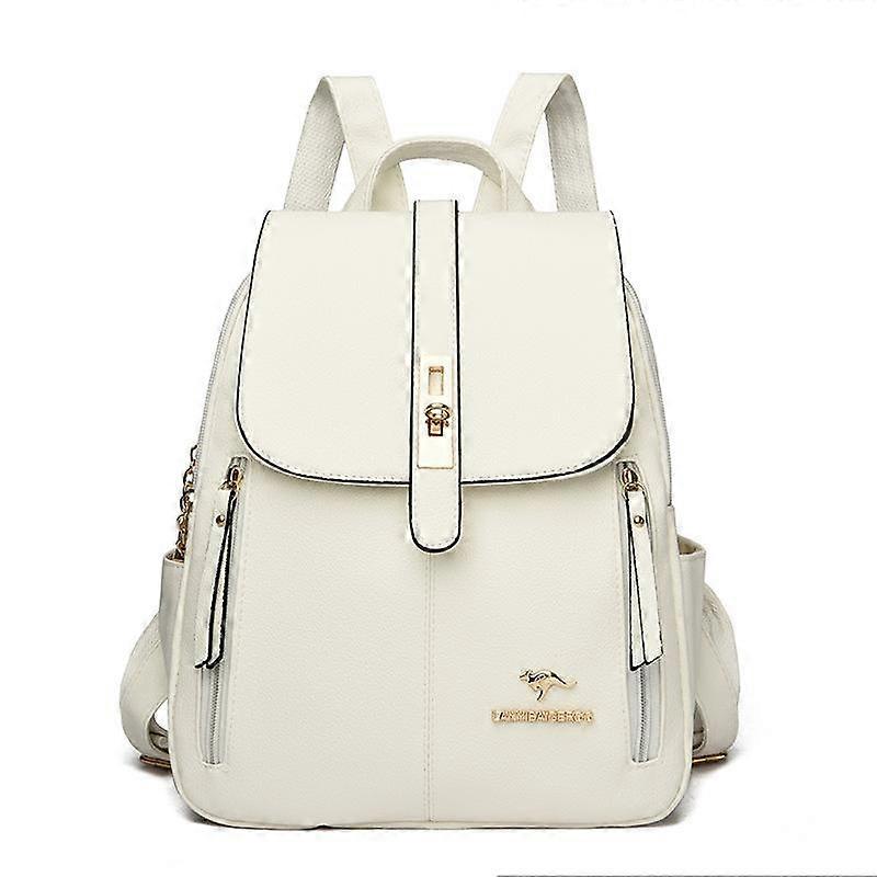 Backpack Women Simple Solid Color Backpack Large Capacity Commuter Backpack Backpack