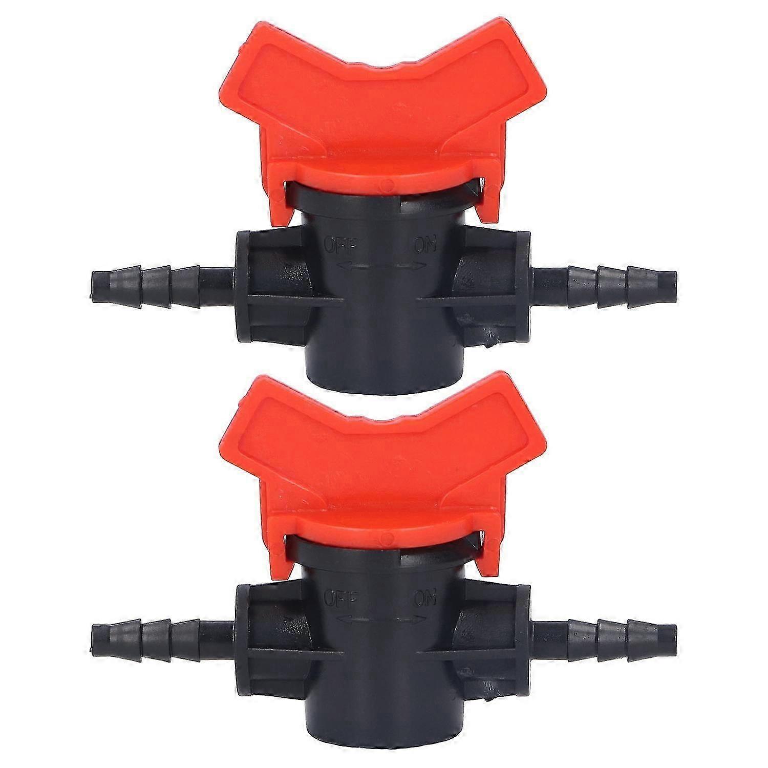 2PCS Flow Regulator ABS Plastic Liquid Control Stop Valve Water Pump Straight Through Valve 4mm Oute